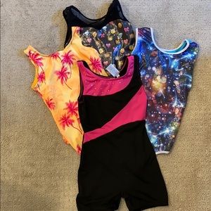 Size small various gymnastics leotards